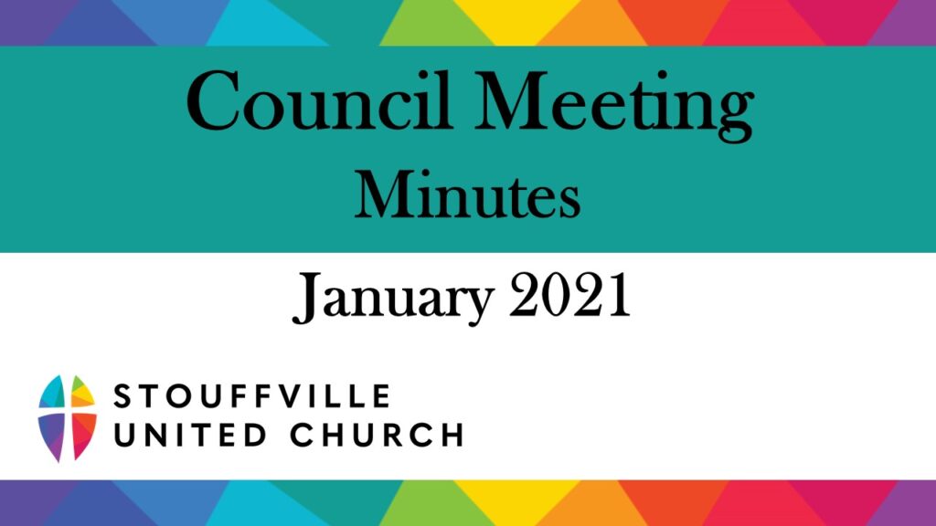 Stouffville United Church Council Meeting for January 2021