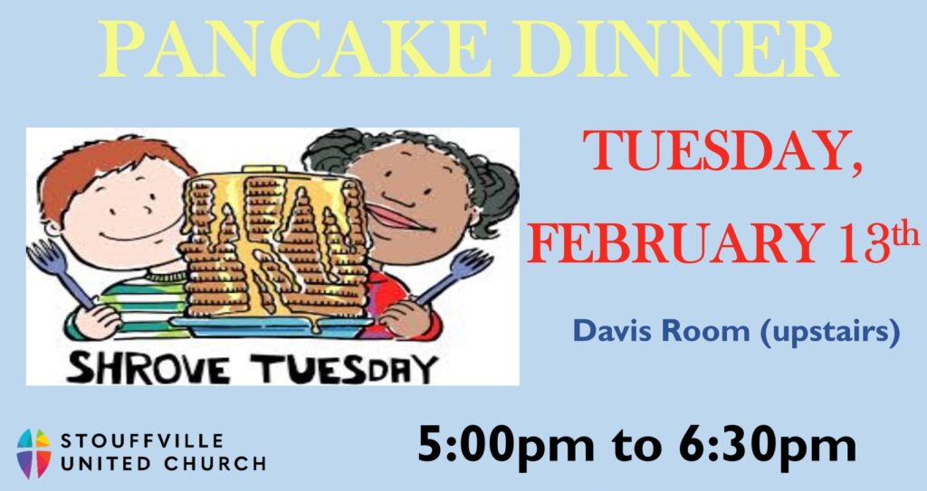 PANCAKE SUPPER – SHROVE TUESDAY 2024